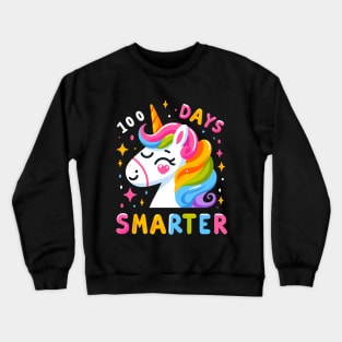 100 days smarter, whimsical cute unicorn Crewneck Sweatshirt